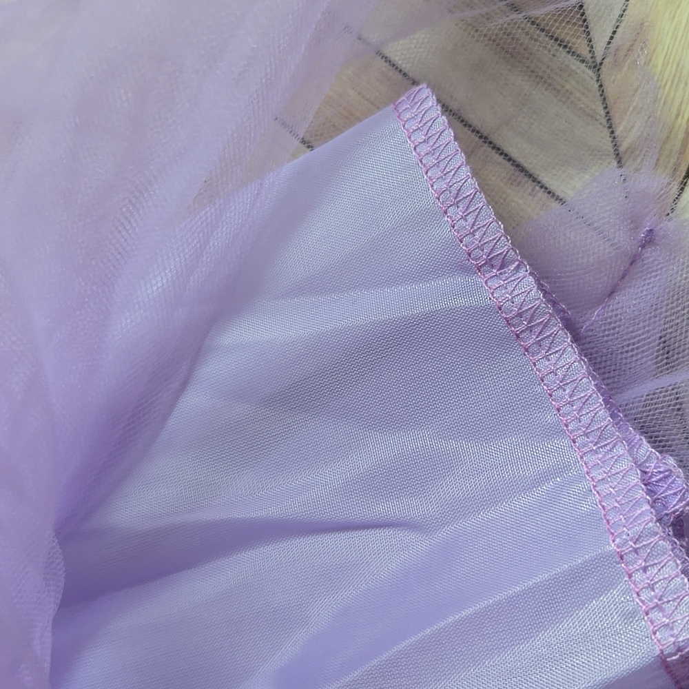 Girl's Purple Ballet Mesh Tutu Skirt Dance Halloween Costume Birthday Party - Picture 9 of 10